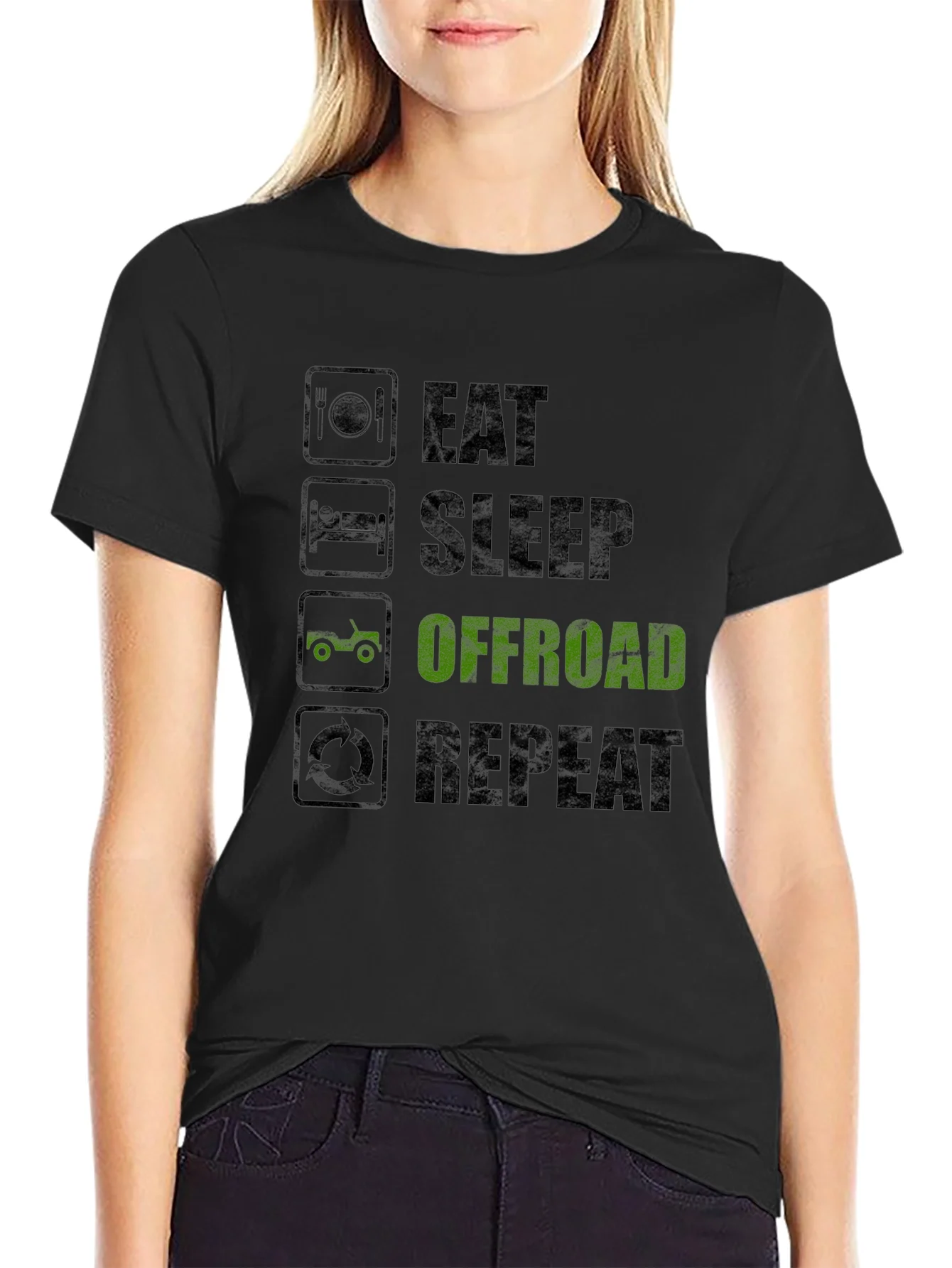 Eat Sleep Offroad Repeat Black T-Shirt