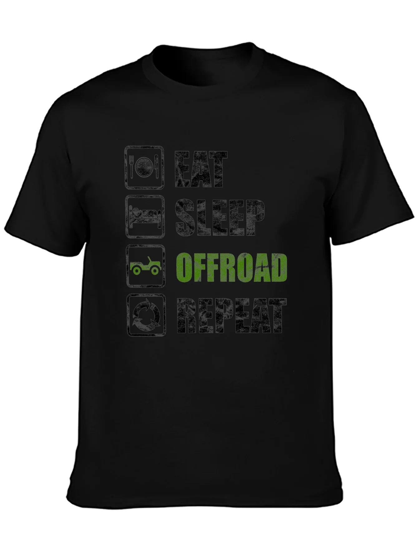 Eat Sleep Offroad Repeat Black T-Shirt