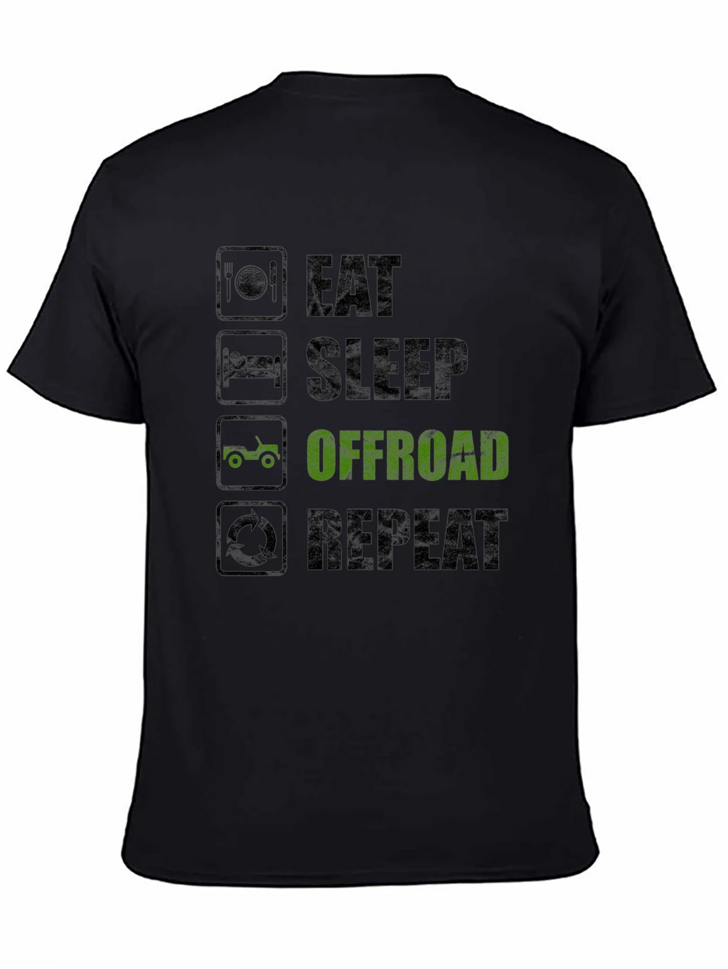 Eat Sleep Offroad Repeat Black T-Shirt