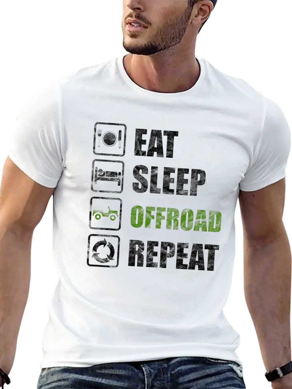 Eat Sleep Offroad Repeat Black T-Shirt