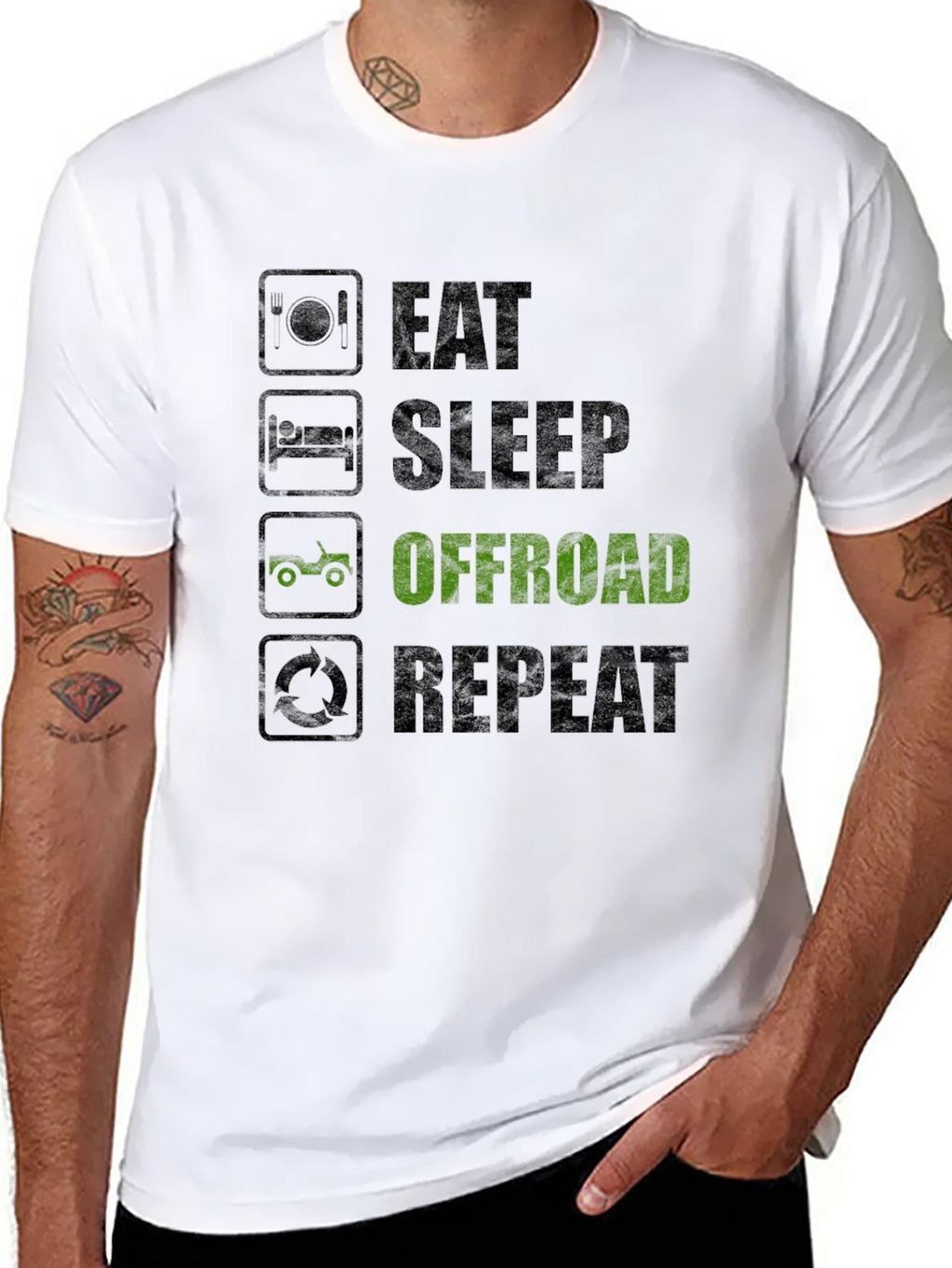 Eat Sleep Offroad Repeat Black T-Shirt
