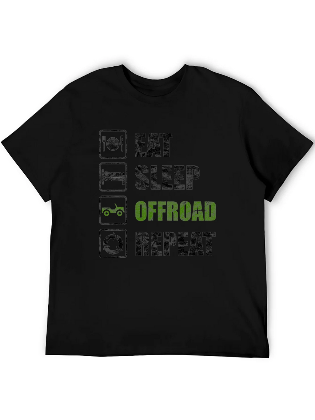 Eat Sleep Offroad Repeat Black T-Shirt