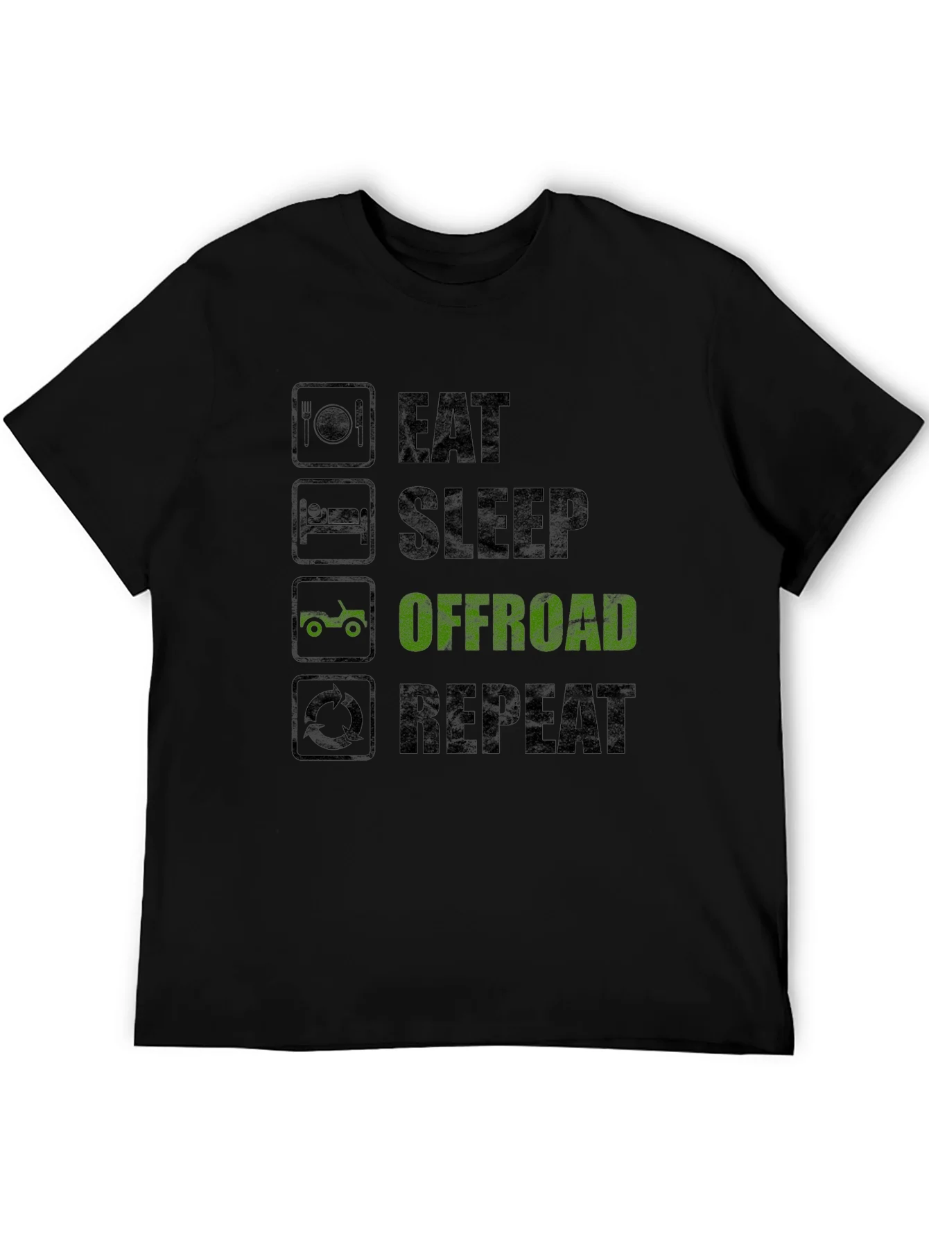 Eat Sleep Offroad Repeat Black T-Shirt