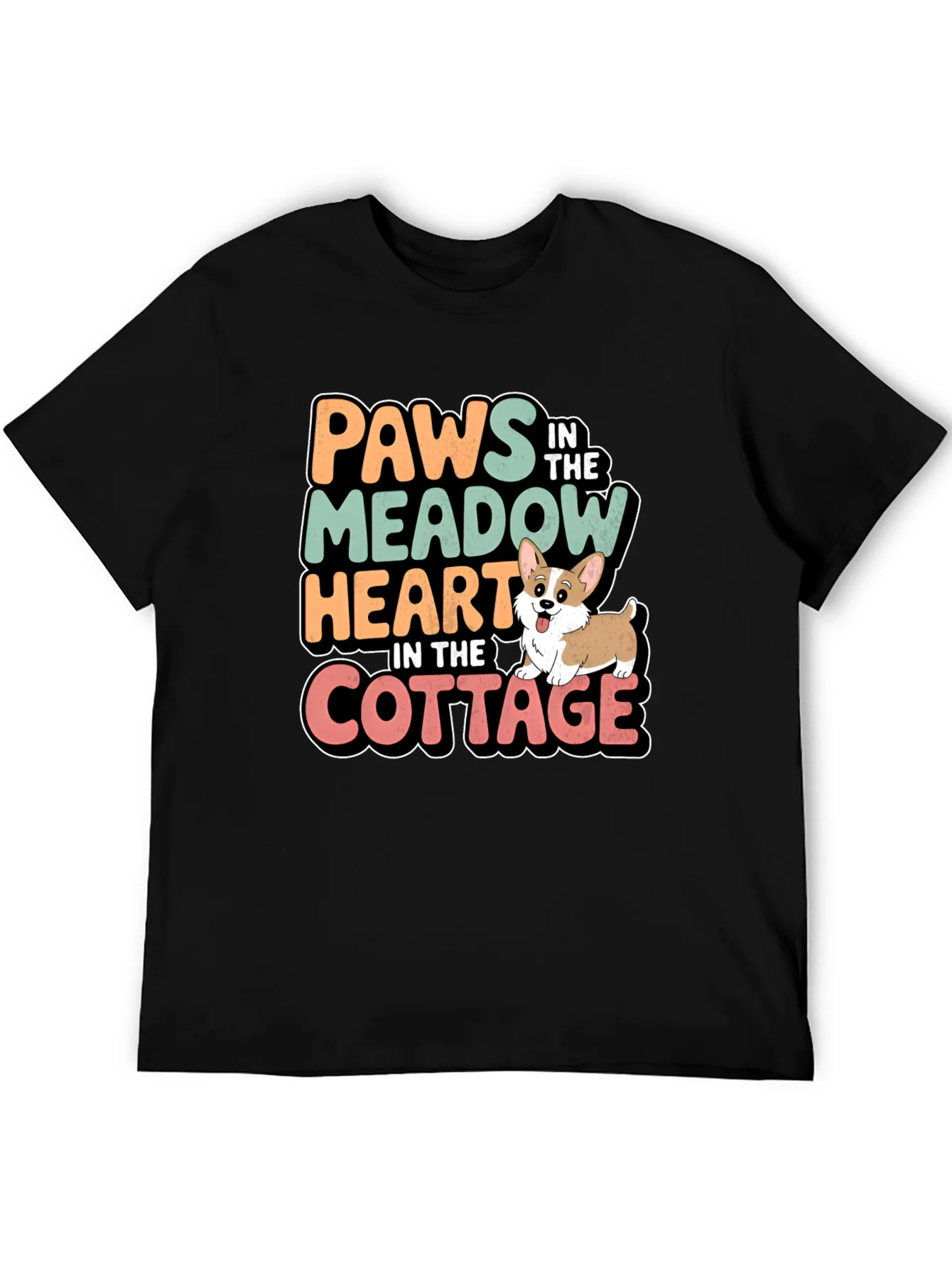 Paws Meadow Heart Cottage Graphic Tee