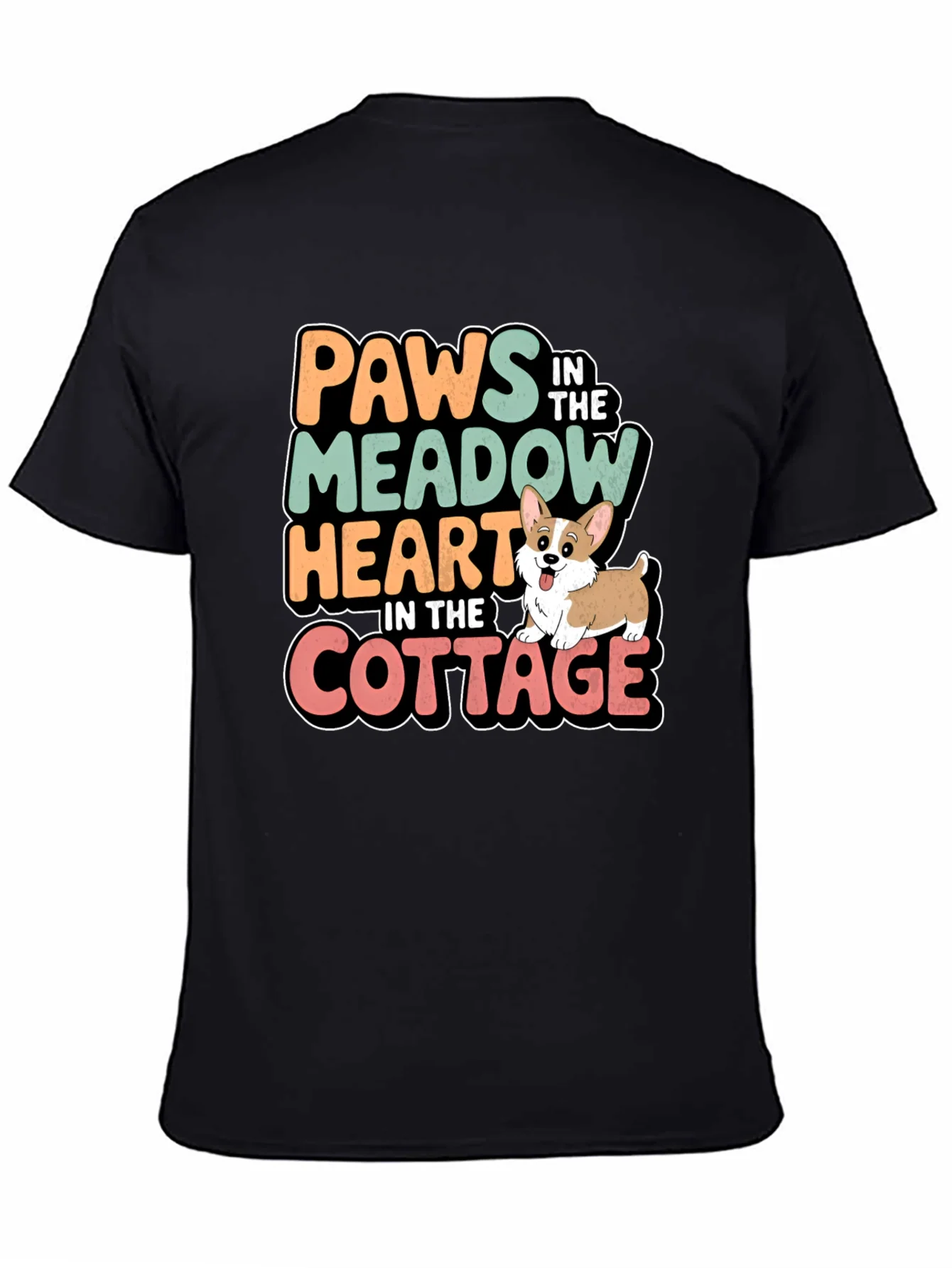 Paws Meadow Heart Cottage Graphic Tee