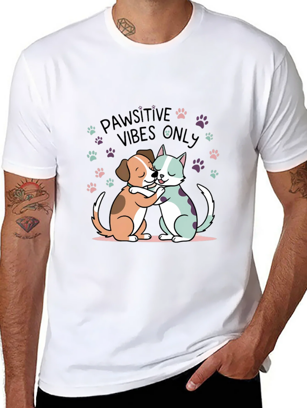 Pawsitive Vibes Only Graphic Tee