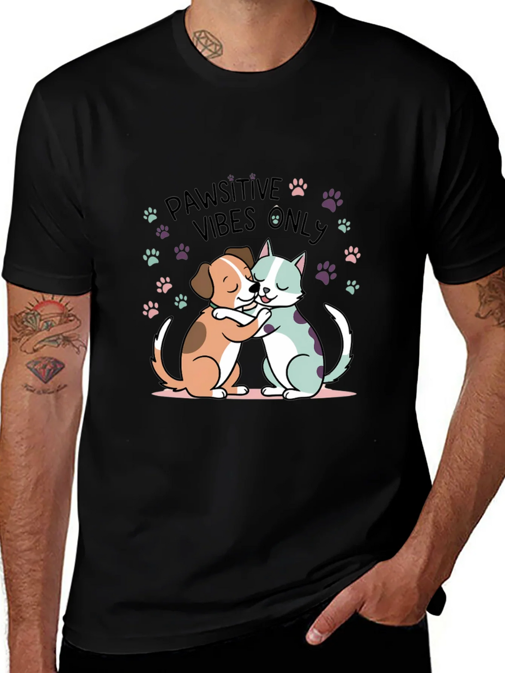 Pawsitive Vibes Only Graphic Tee
