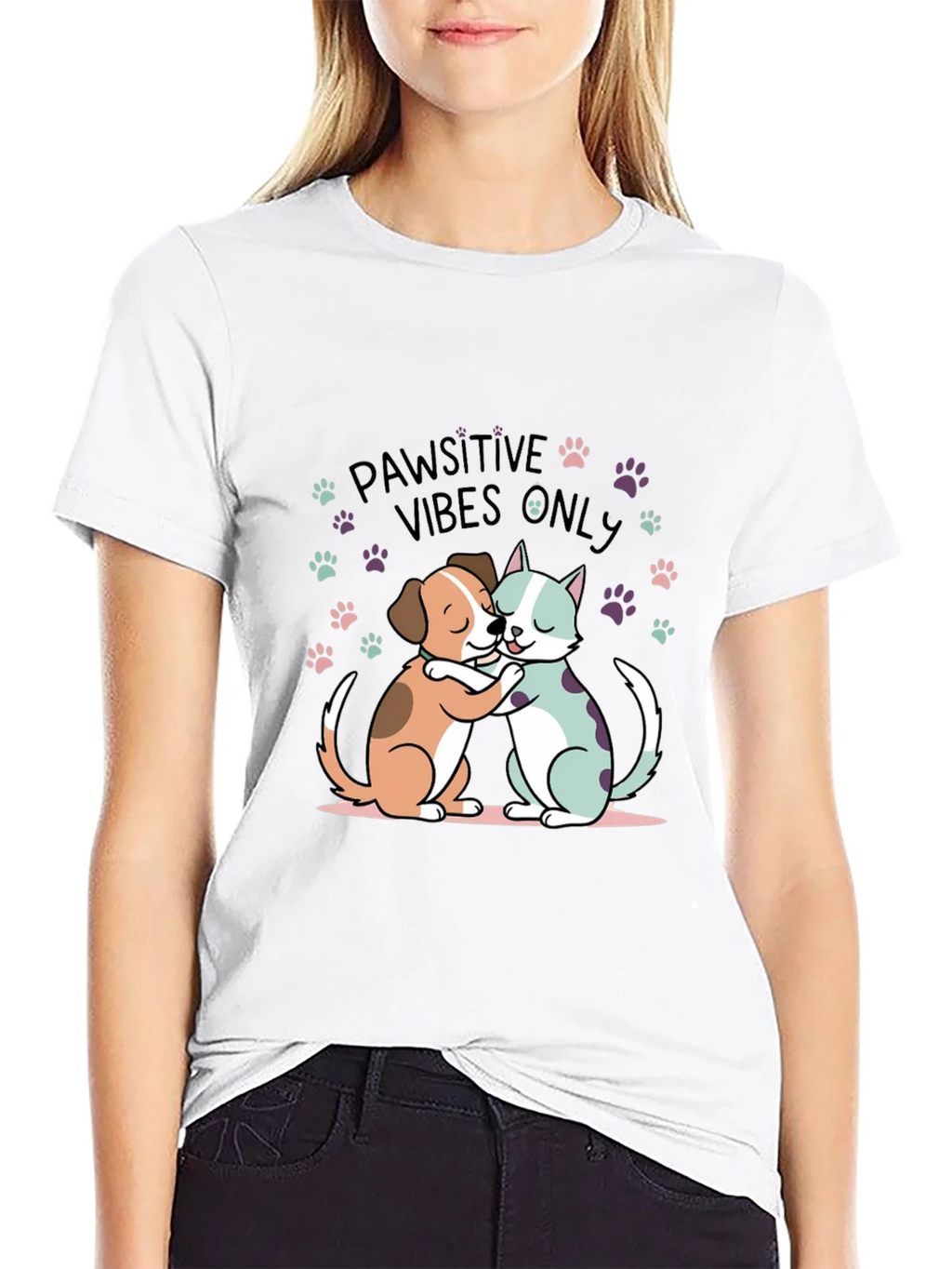 Pawsitive Vibes Only Graphic Tee
