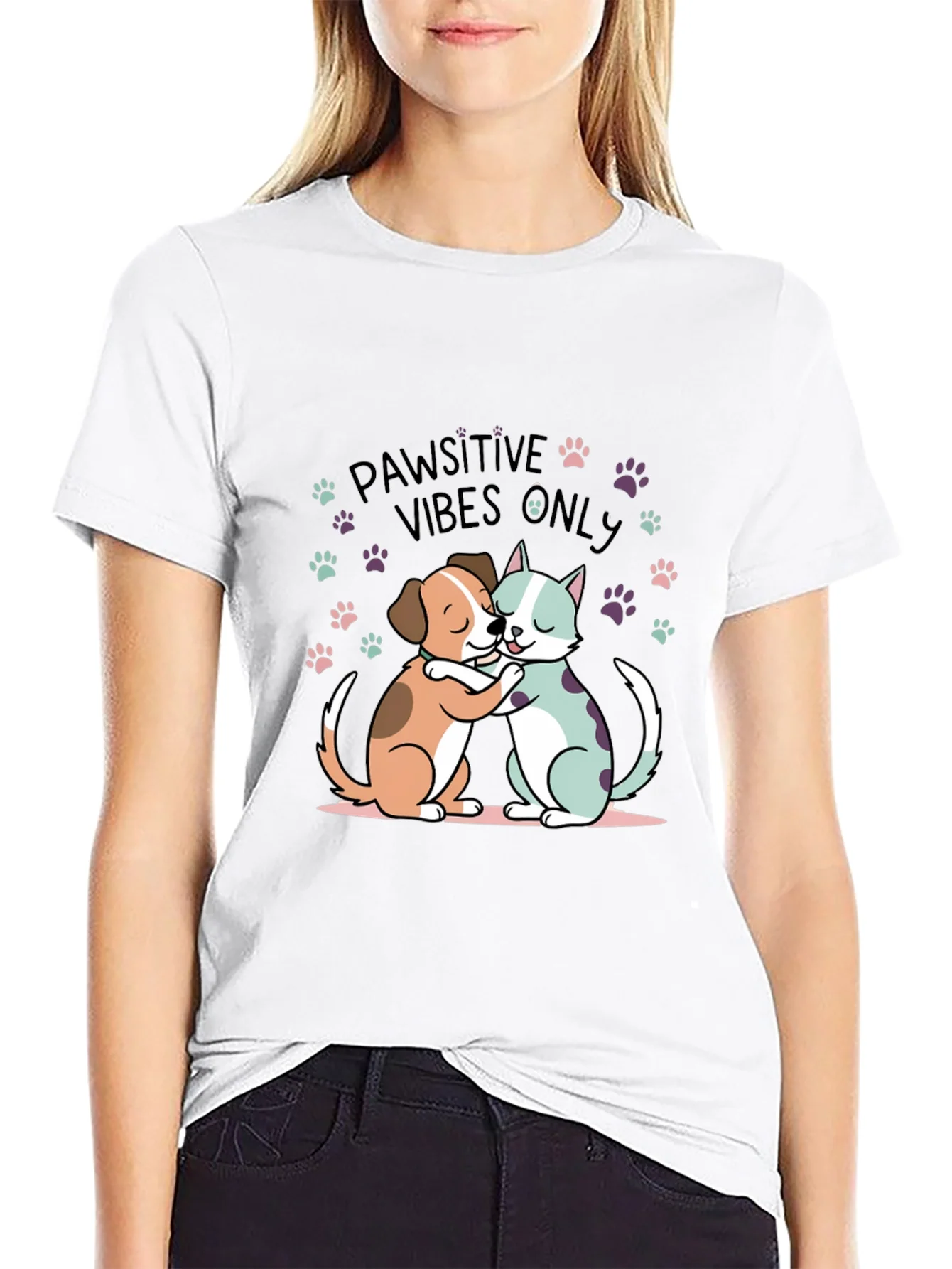 Pawsitive Vibes Only Graphic Tee