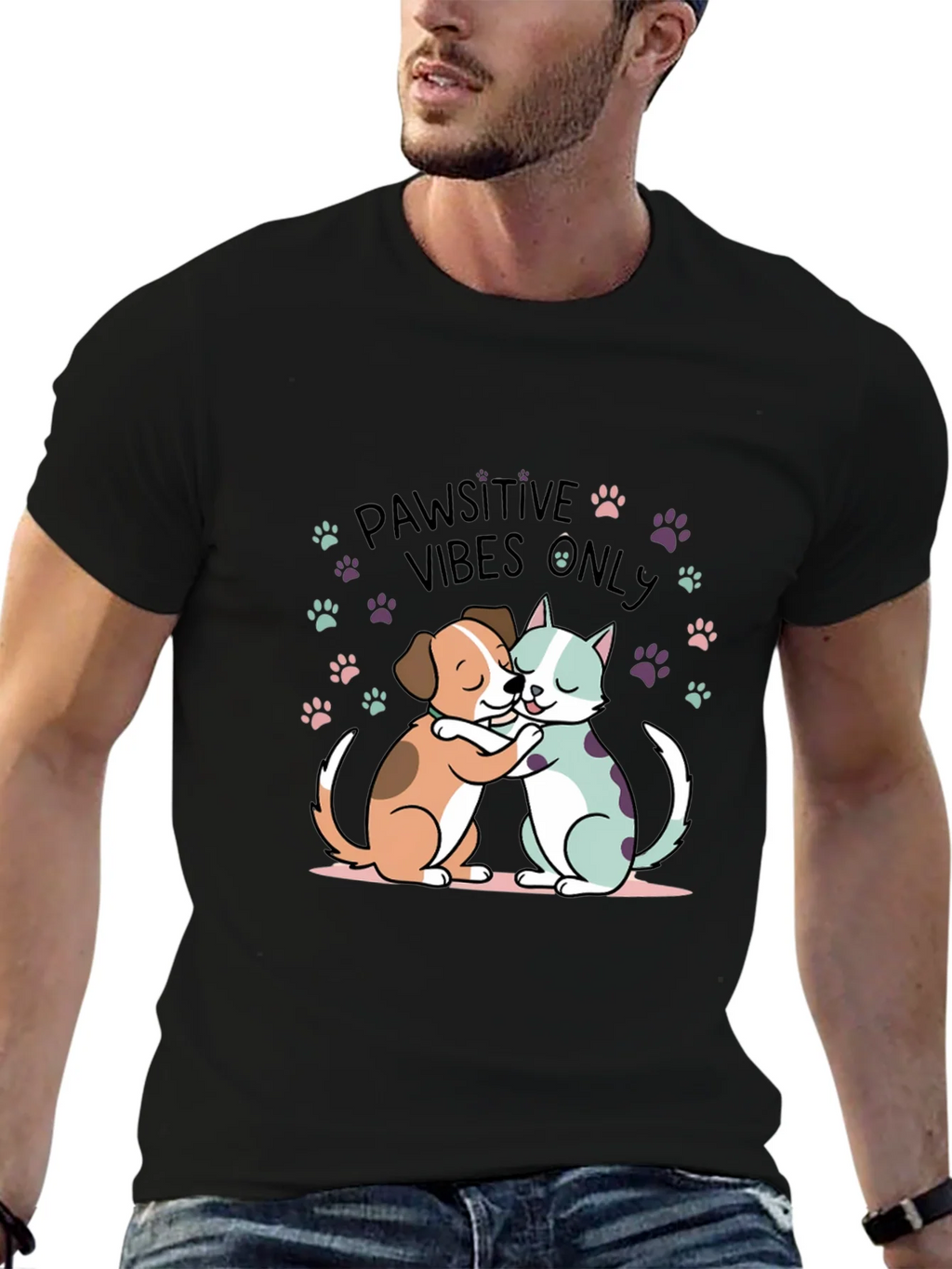 Pawsitive Vibes Only Graphic Tee