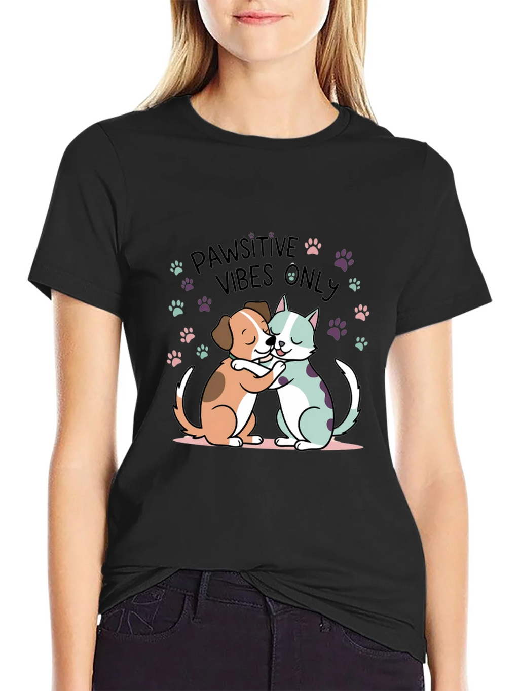 Pawsitive Vibes Only Graphic Tee