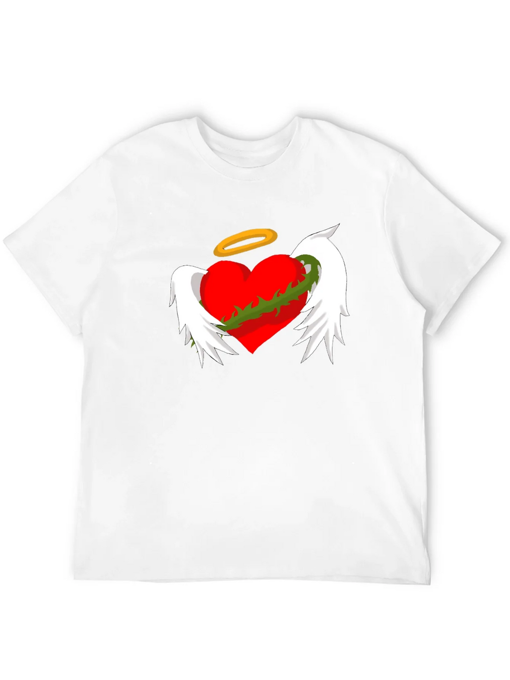 Winged Heart with Halo Graphic Tee - Black