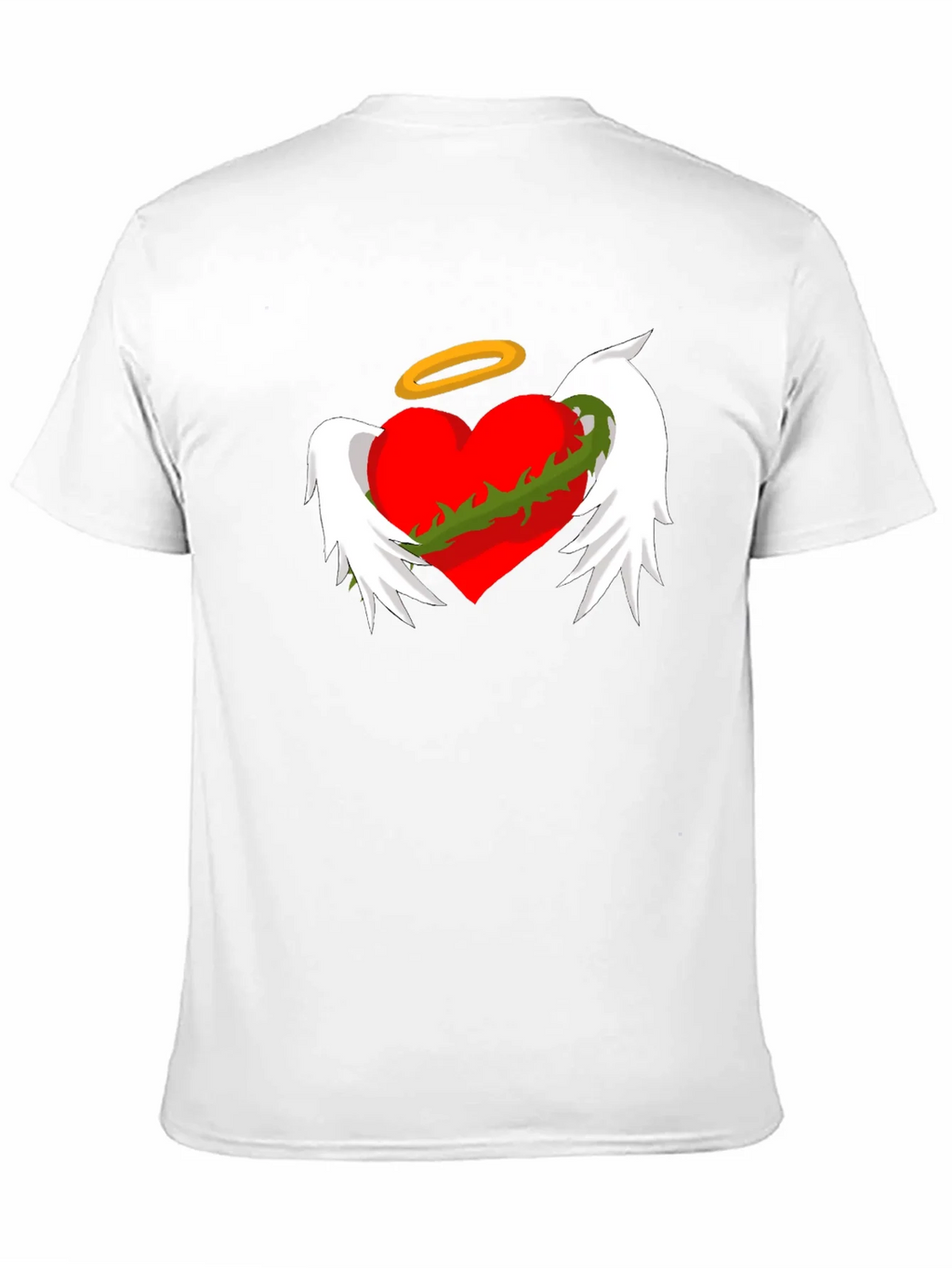 Winged Heart with Halo Graphic Tee - Black