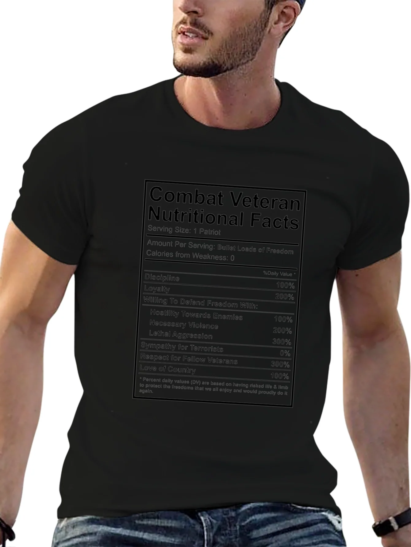 Combat Veteran T-Shirt - Nutritional Facts