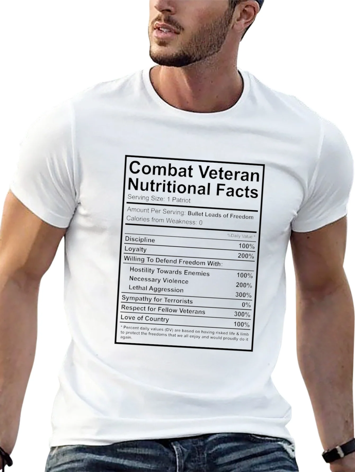 Combat Veteran T-Shirt - Nutritional Facts