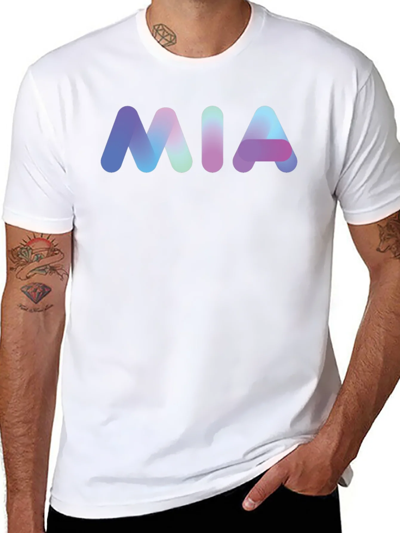 MIA Gradient Graphic Black T-Shirt