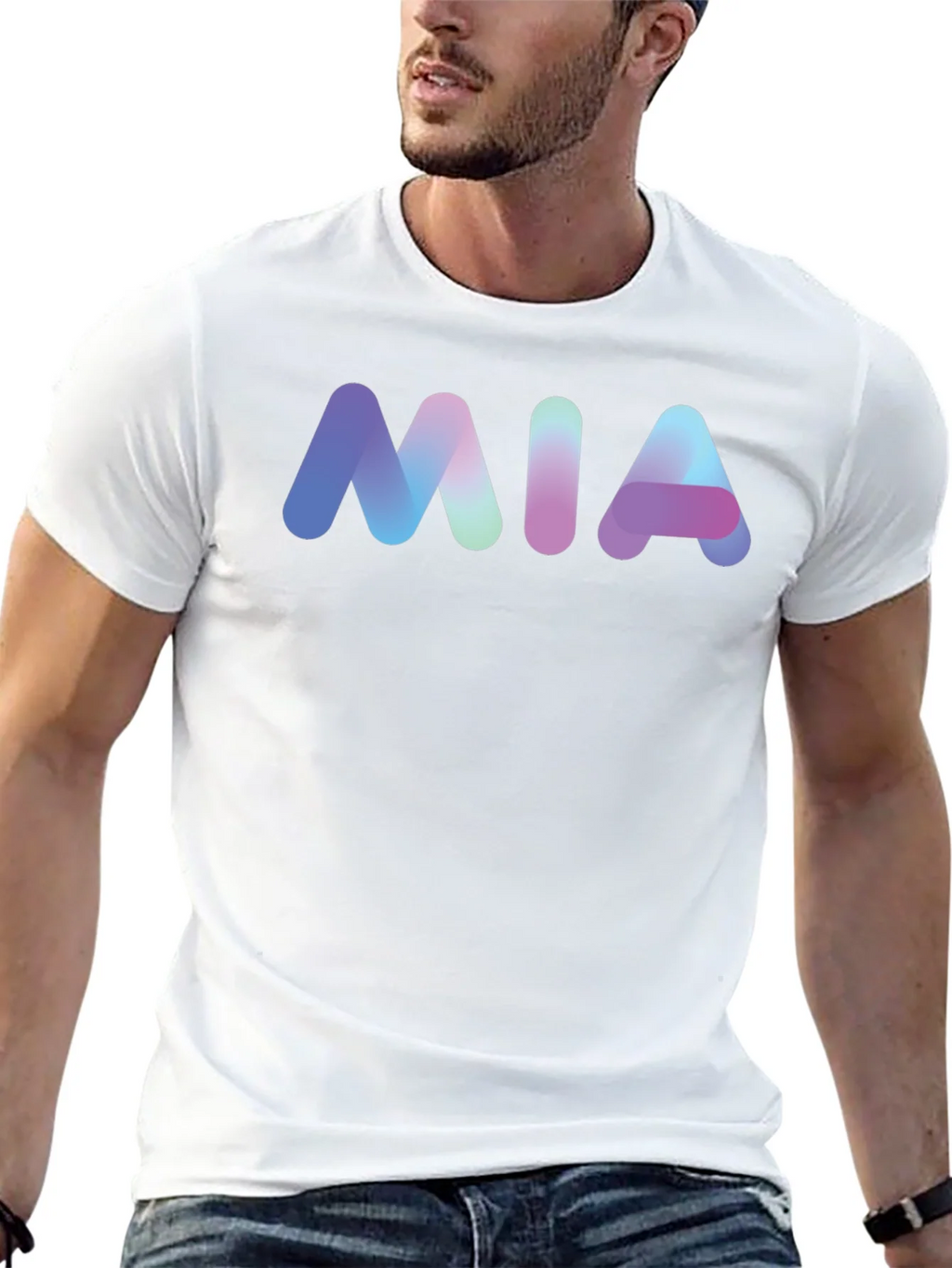 MIA Gradient Graphic Black T-Shirt