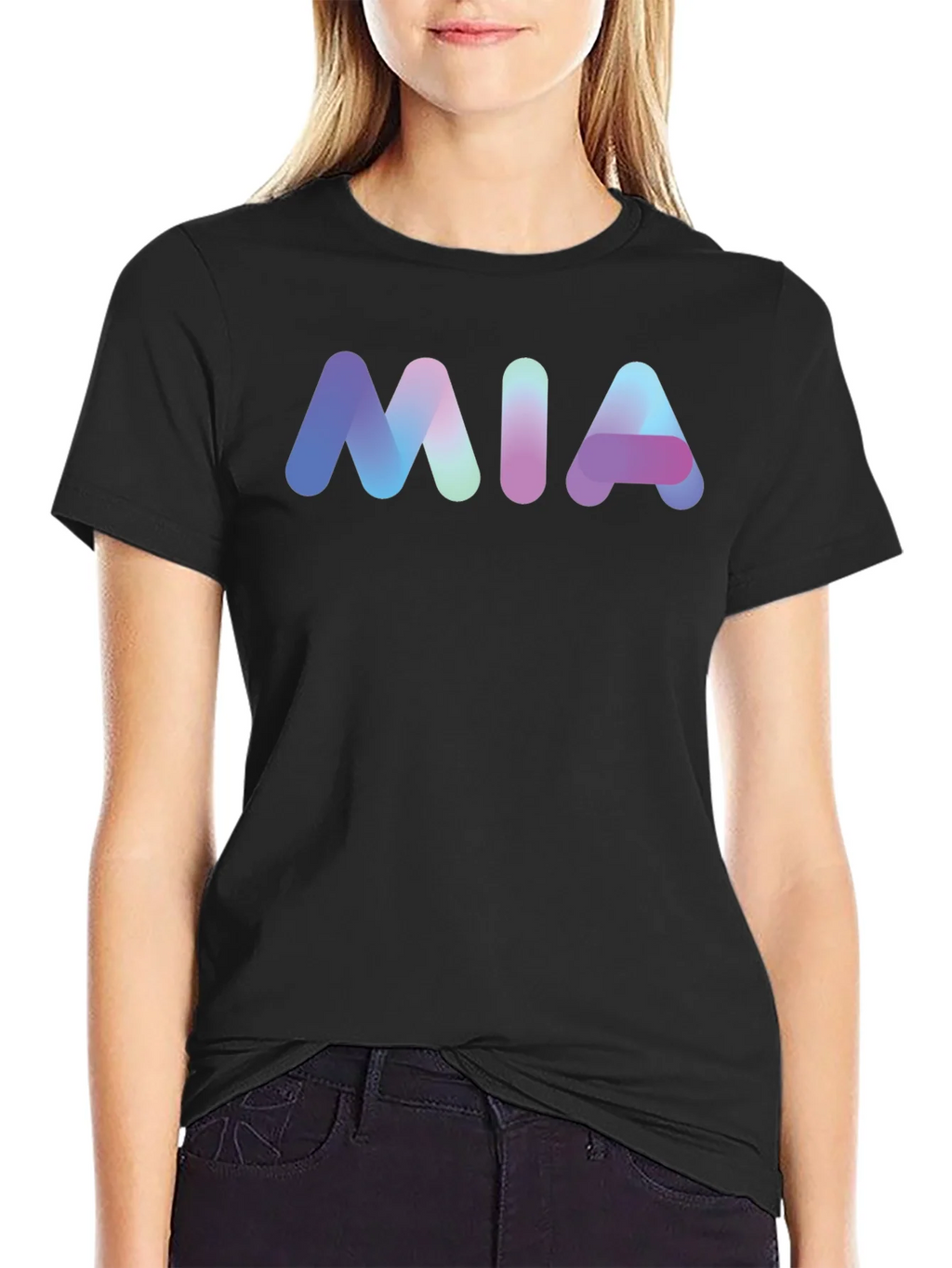 MIA Gradient Graphic Black T-Shirt