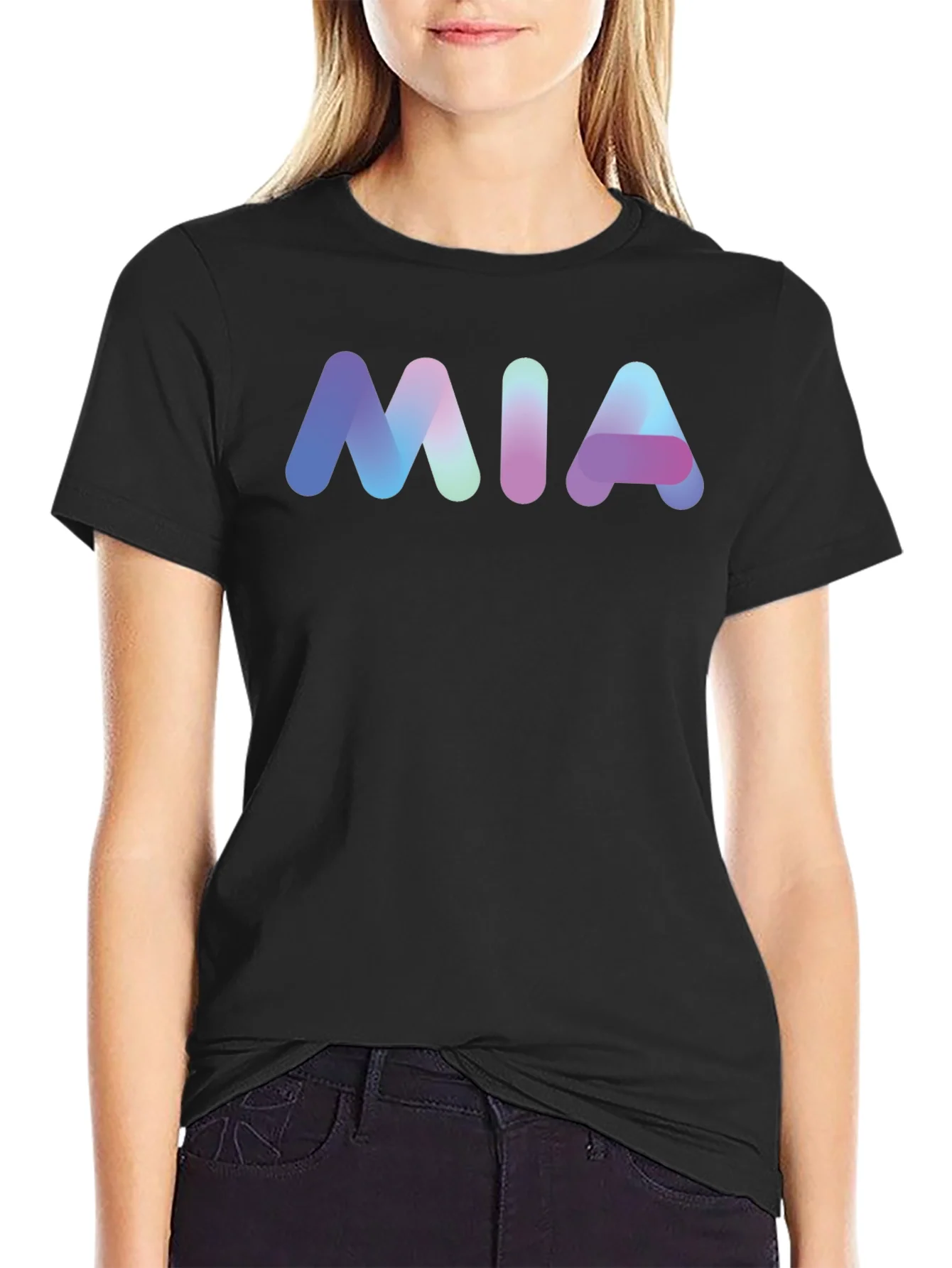 MIA Gradient Graphic Black T-Shirt