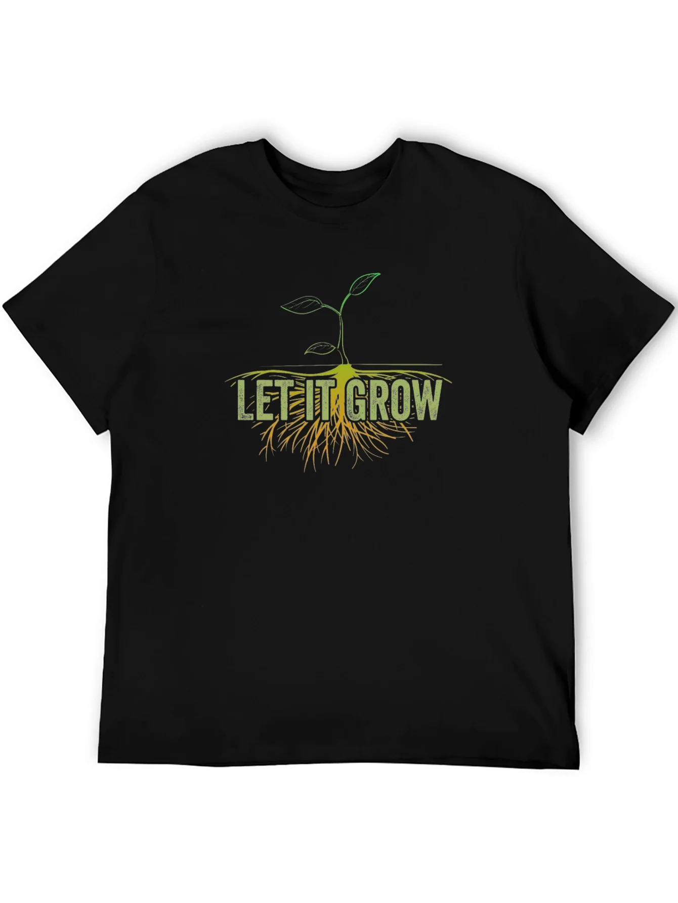 Let It Grow Graphic T-Shirt - Black Cotton Tee