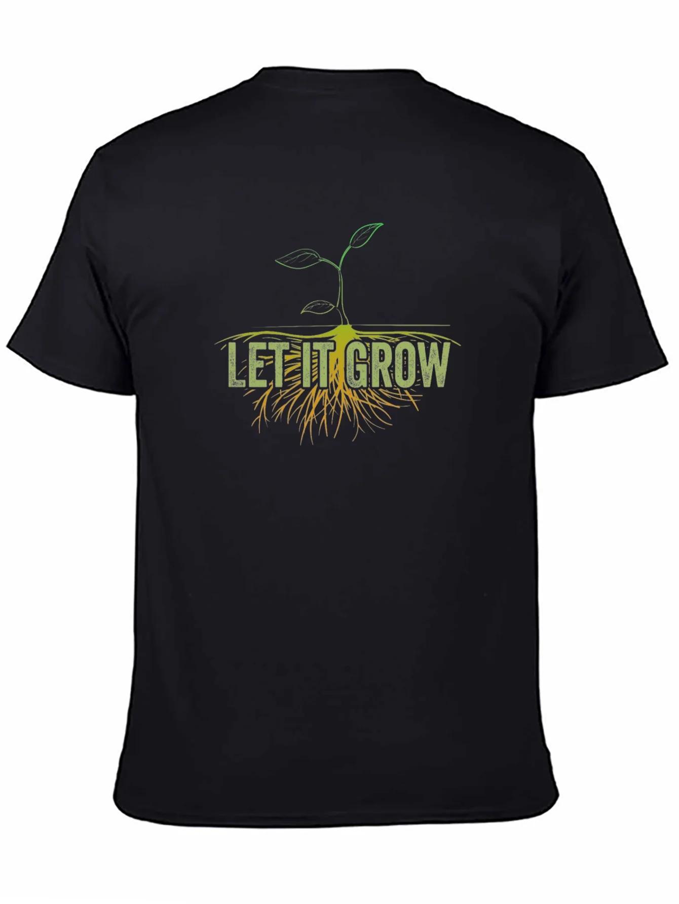 Let It Grow Graphic T-Shirt - Black Cotton Tee