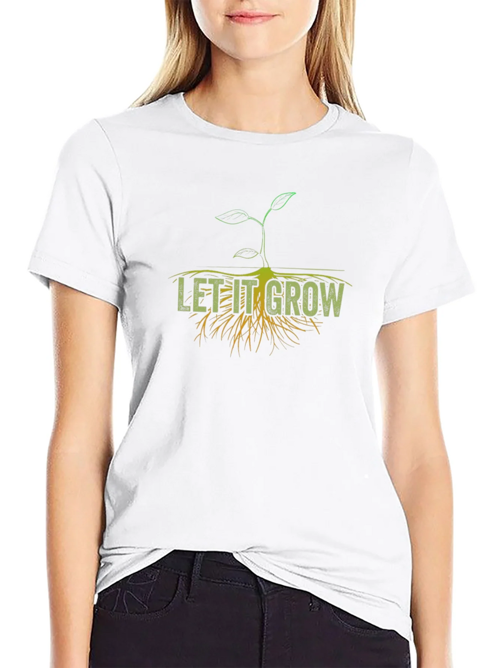 Let It Grow Graphic T-Shirt - Black Cotton Tee