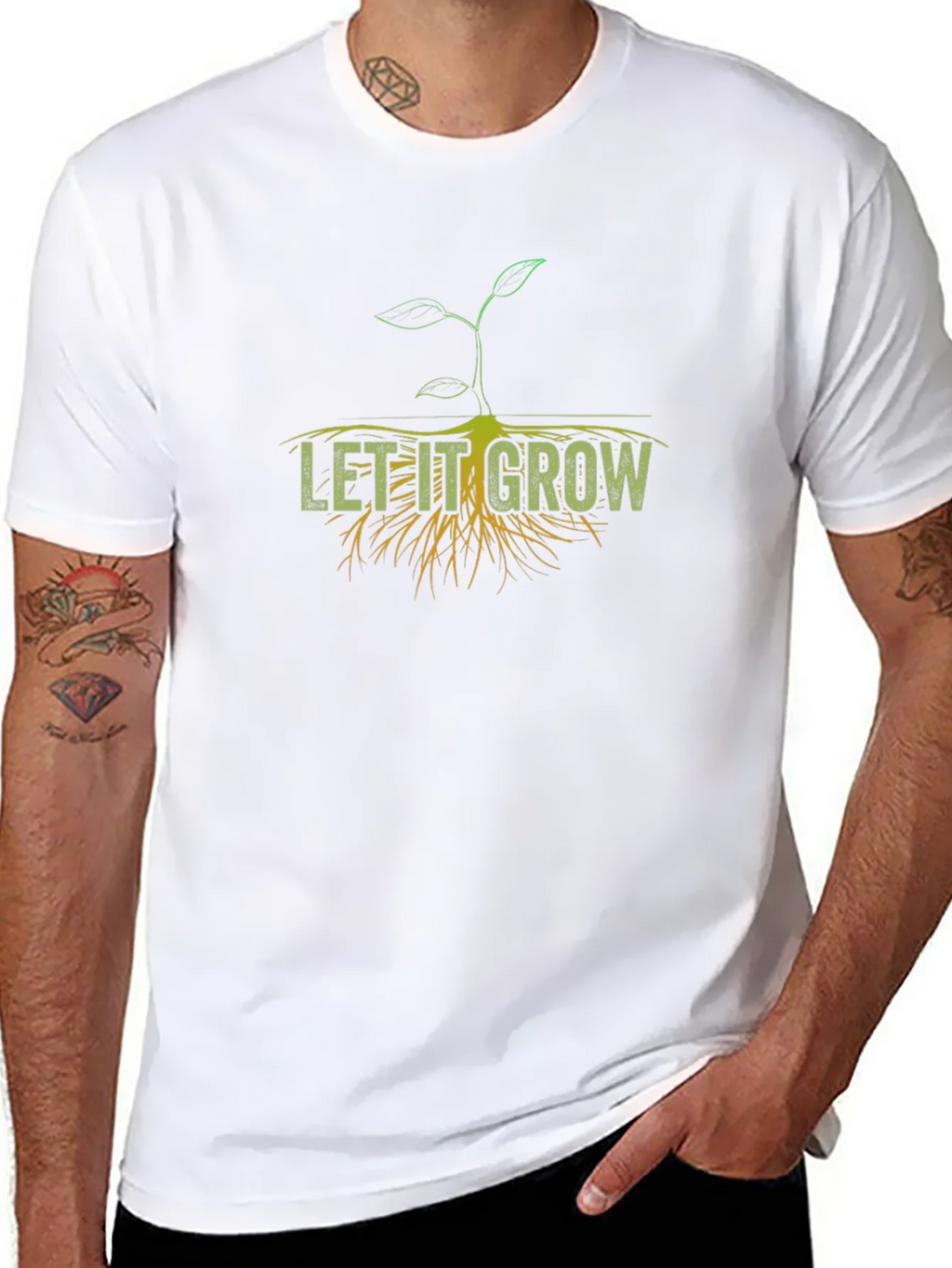 Let It Grow Graphic T-Shirt - Black Cotton Tee
