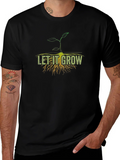 Let It Grow Graphic T-Shirt - Black Cotton Tee