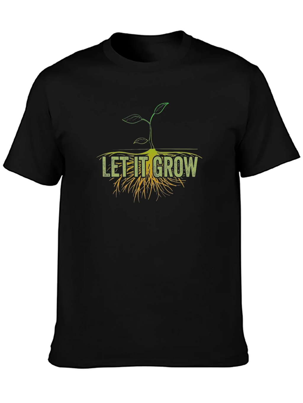 Let It Grow Graphic T-Shirt - Black Cotton Tee