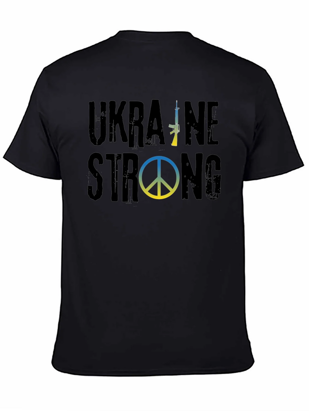 Ukraine Strong Graphic T-Shirt - Black
