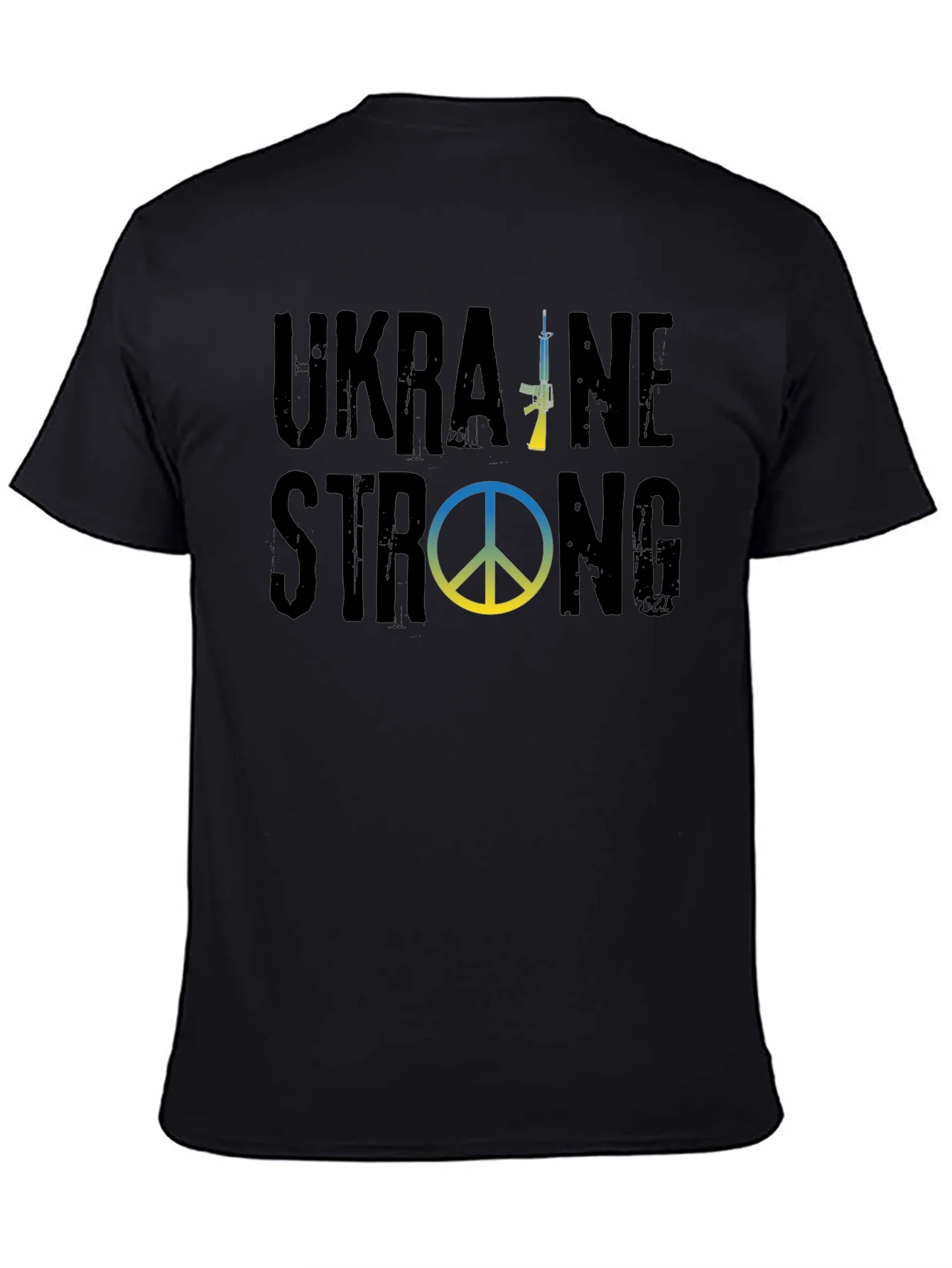 Ukraine Strong Graphic T-Shirt - Black
