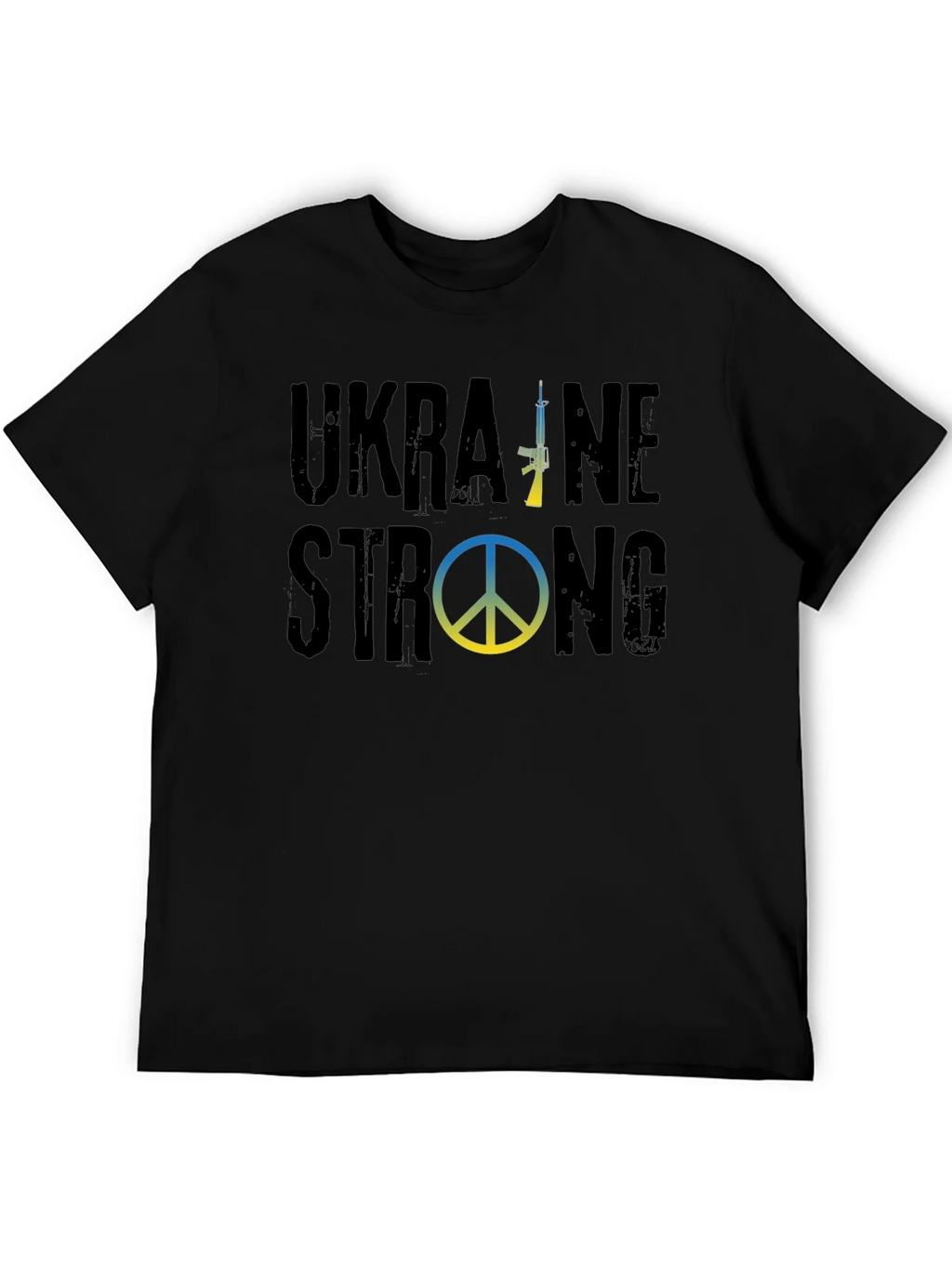 Ukraine Strong Graphic T-Shirt - Black