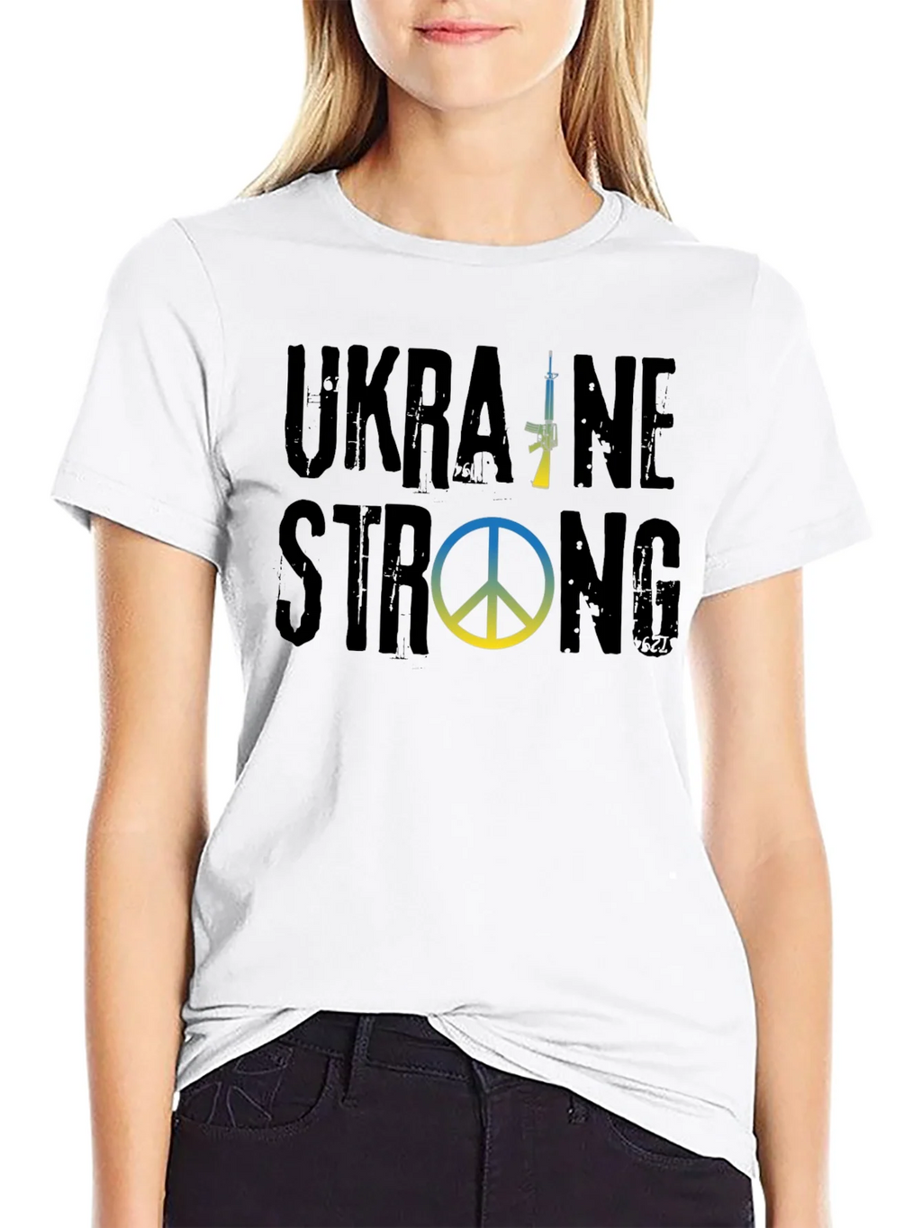 Ukraine Strong Graphic T-Shirt - Black