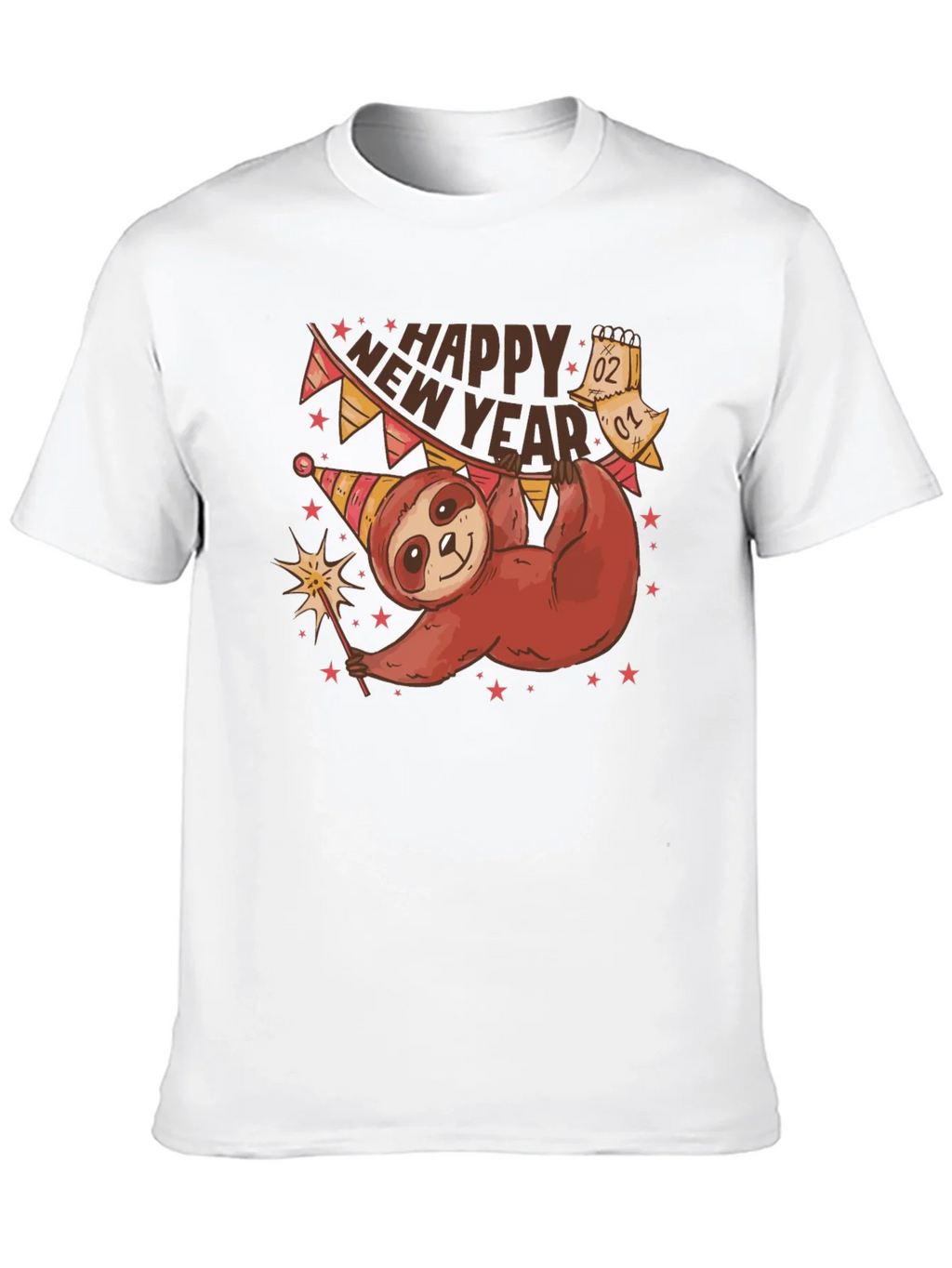 Happy New Year Sloth T-Shirt