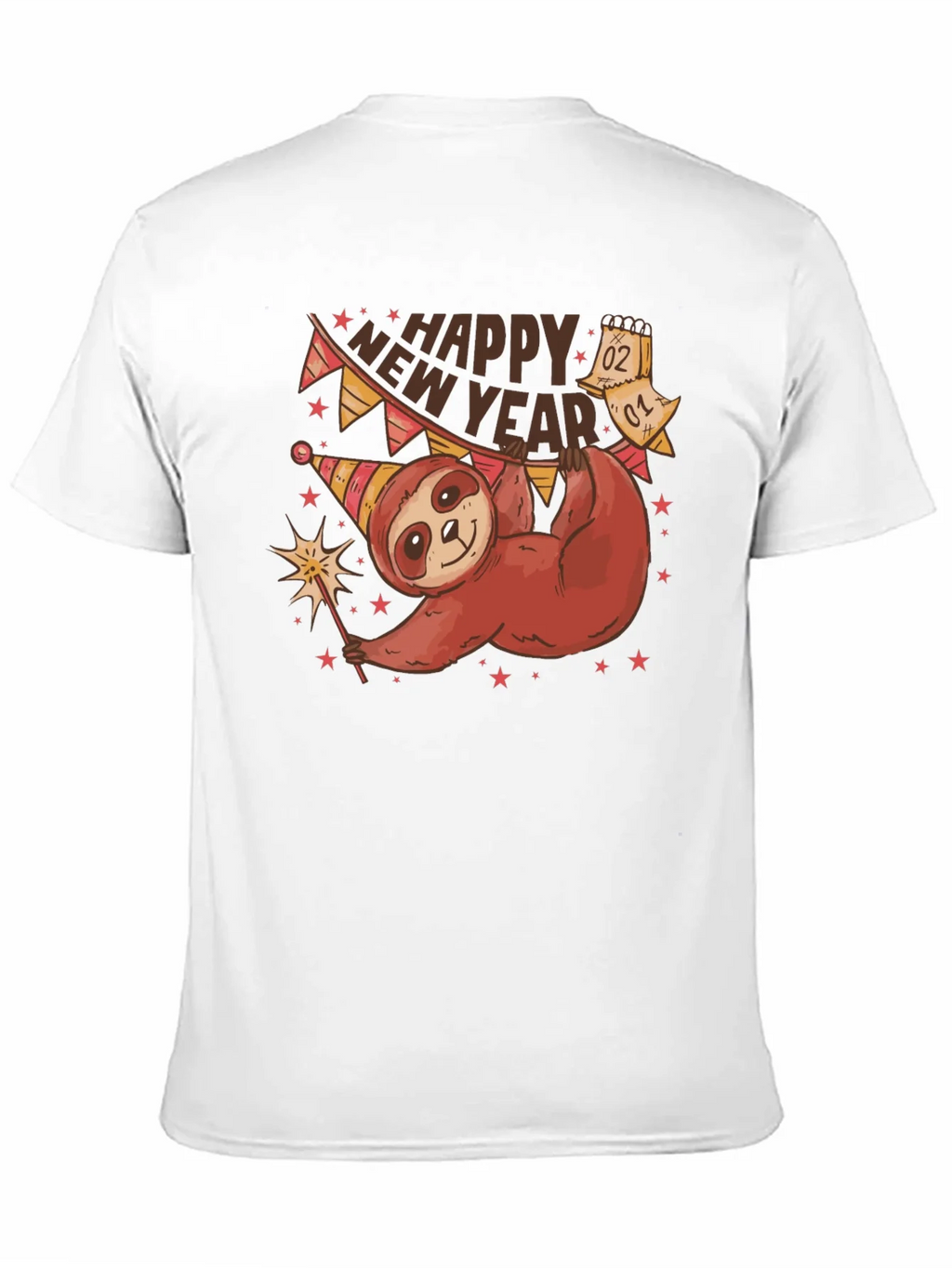 Happy New Year Sloth T-Shirt