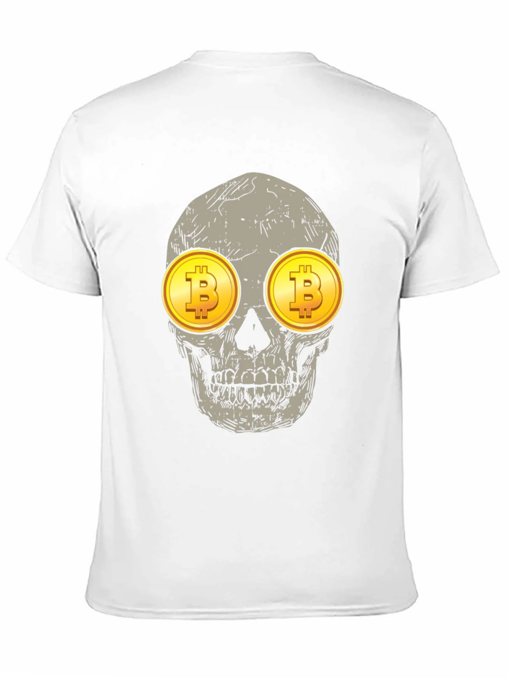 Bitcoin Skull Graphic Tee - Crypto Investor Shirt