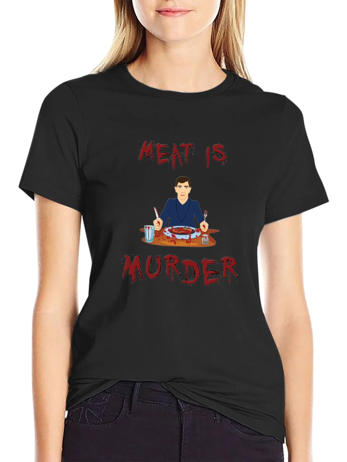 Meat is Murder T-Shirt - Graphic Print Tee