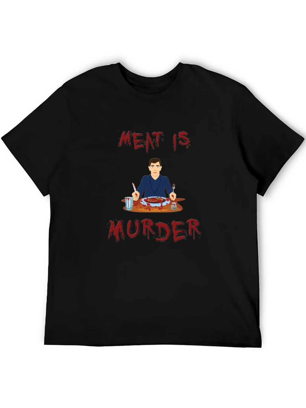 Meat is Murder T-Shirt - Graphic Print Tee