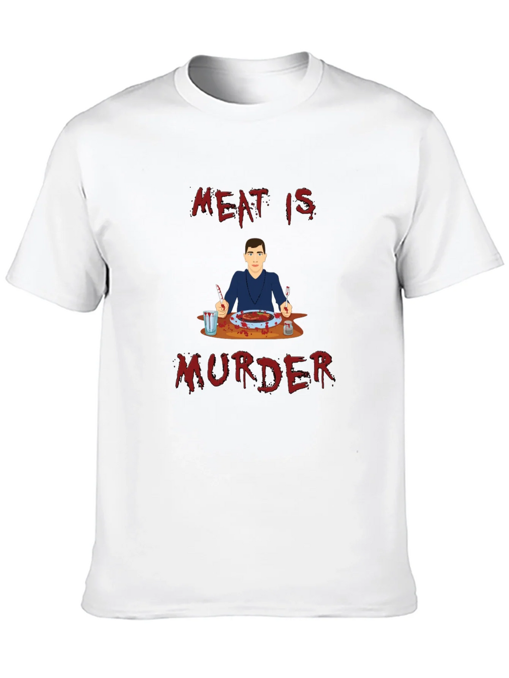Meat is Murder T-Shirt - Graphic Print Tee