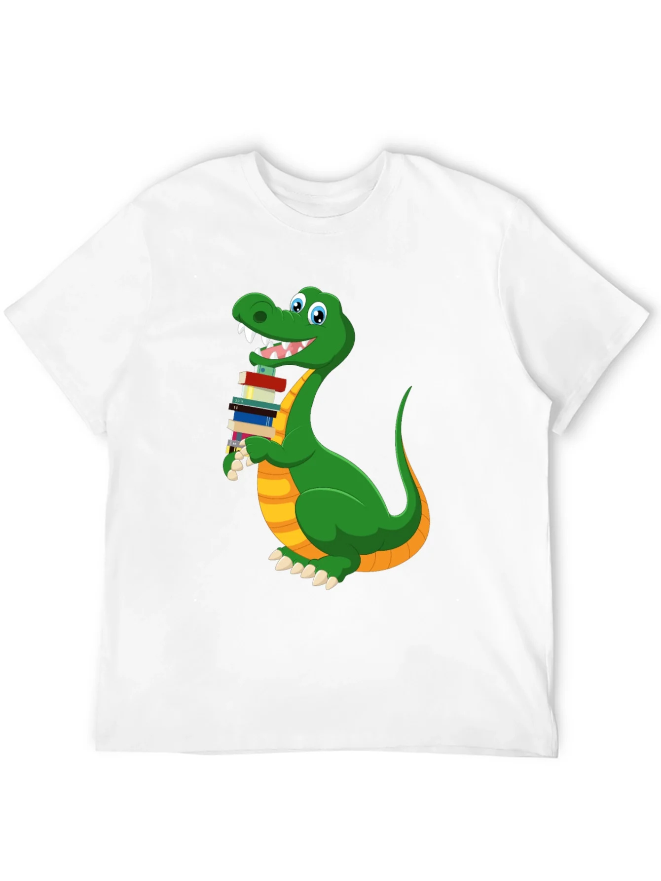 Bookworm Dinosaur Graphic T-Shirt